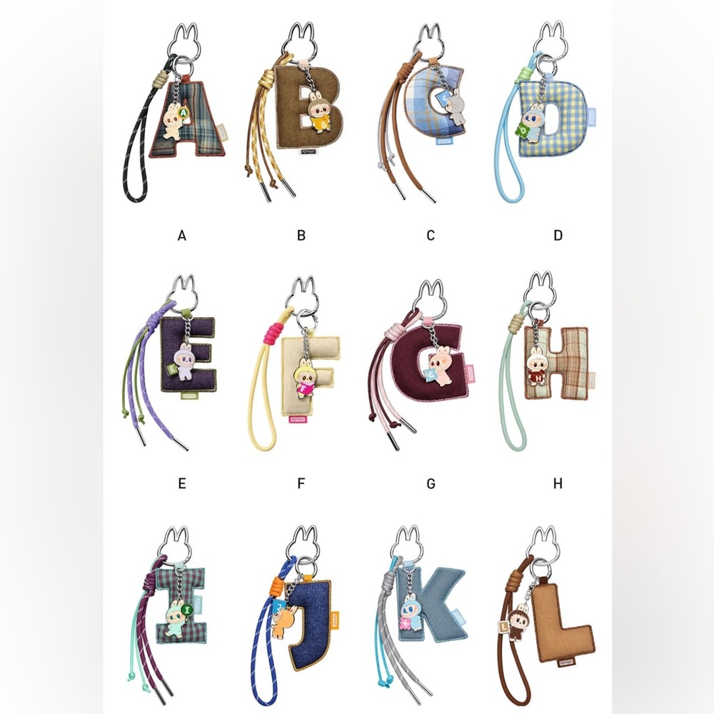 I’’K’Letter Pendant - POP MART Labubu THE MONSTERS Pin for Love Series